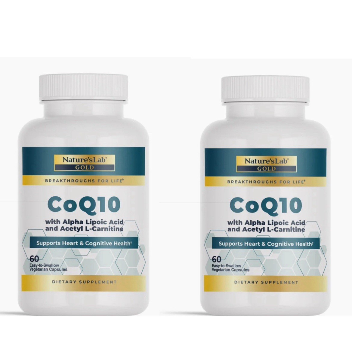Nature’s Lab CoQ10 Alpha Lipoic Acid Acetyl L-Carnitine 120ct Total 2pk Heart