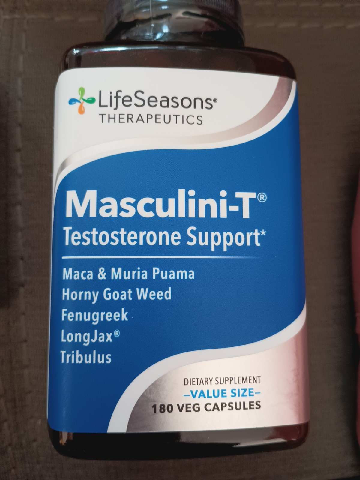 LARGER 180 Capsules Life Seasons Masculini-T Exp 10/28 New