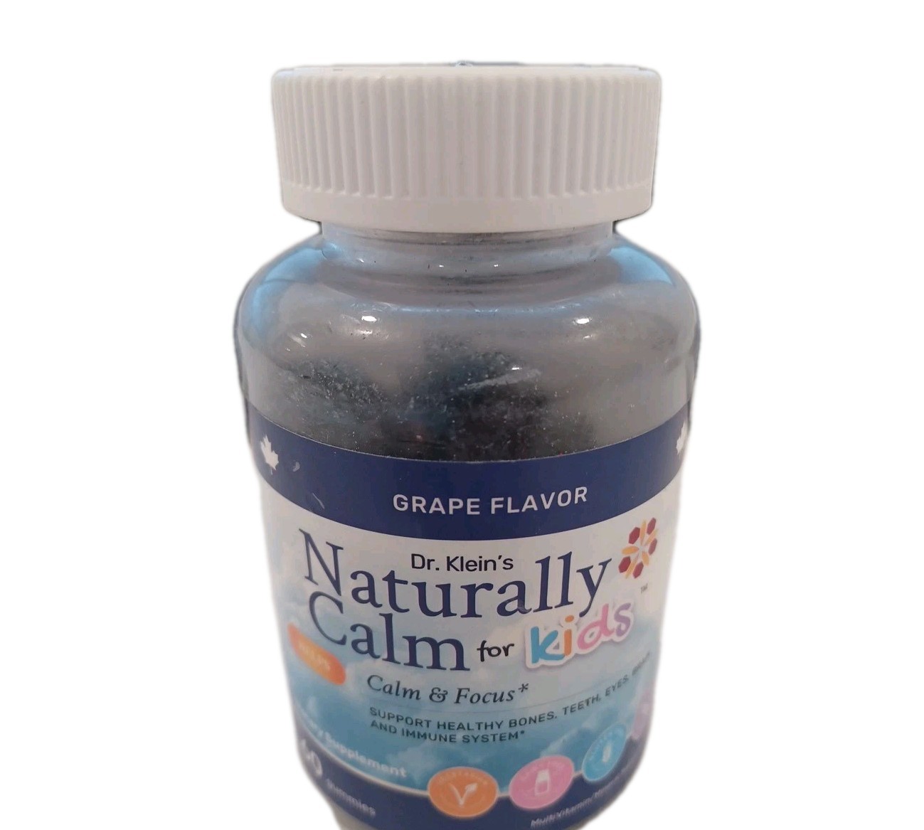 NEW Dr. Kleins Naturally Calm Grape Flabor Gummies For Kids 60 Count 03/26