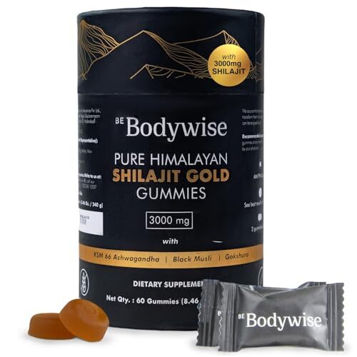 Pure Himalayan Shilajit Gummies Gold I Lab Tested I No Added Sugar I Ashwagan…