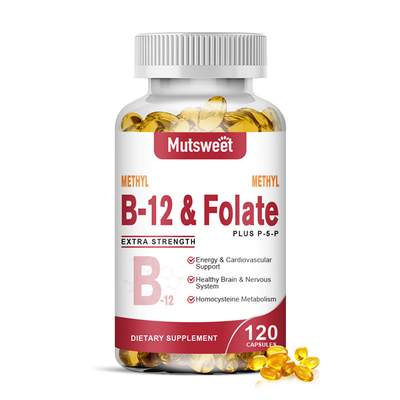 Methyl Folate Capsules, Methylated Multivitamin for Women & Men w/Vitamin B12 B6
