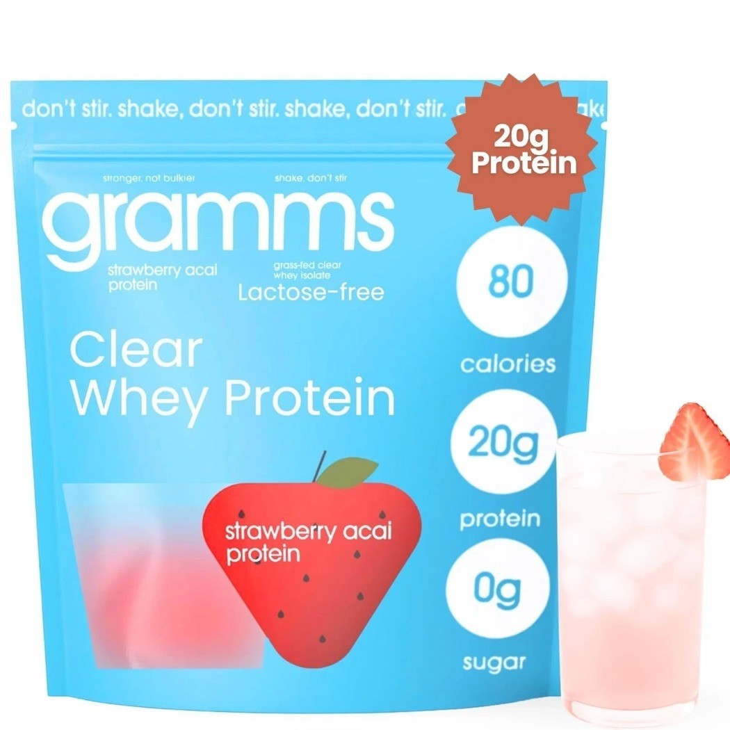 NEW GRAMMS Clear Protein Powder Whey Isolate 20g Protein Zero Sugar