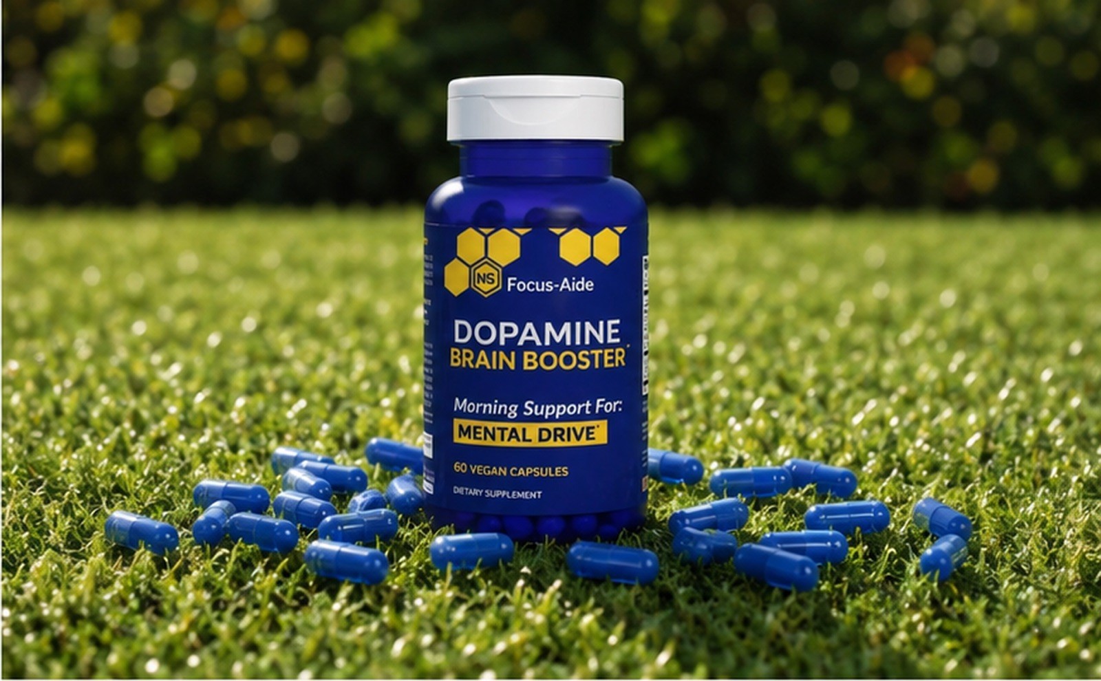 Dopamine Brain Booster Capsules – Daily Mental Drive Support – 60 Caps