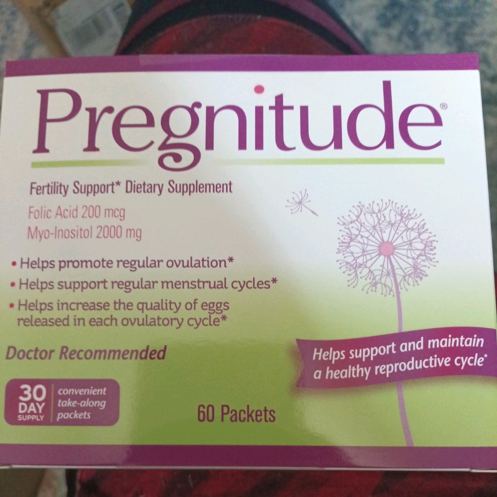 Pregnitude 60 Packets Fertility Supplement – Supports Egg Quality & Ovulation