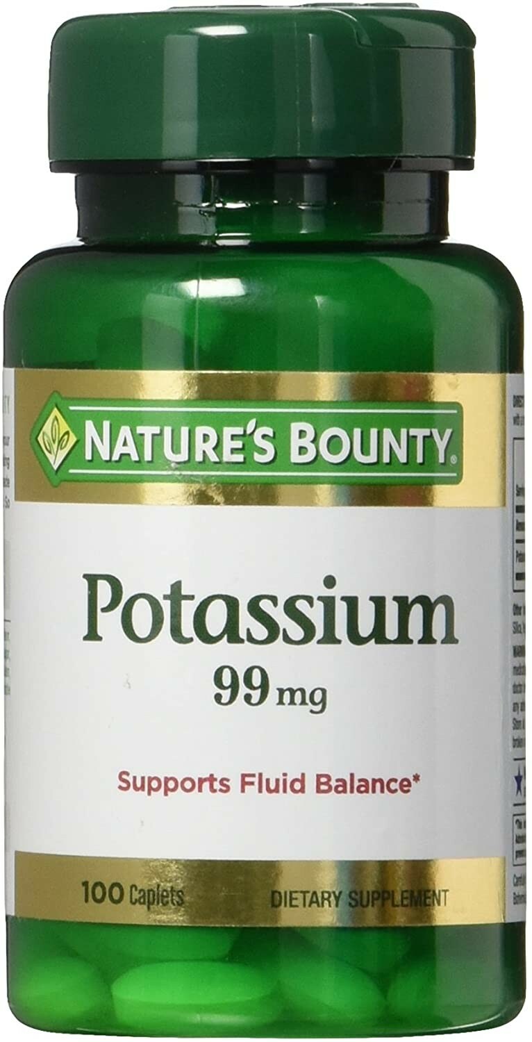 Gluconat de Potasio Mineral altamente absorbible 100 caps Non GMO Vegan y new..