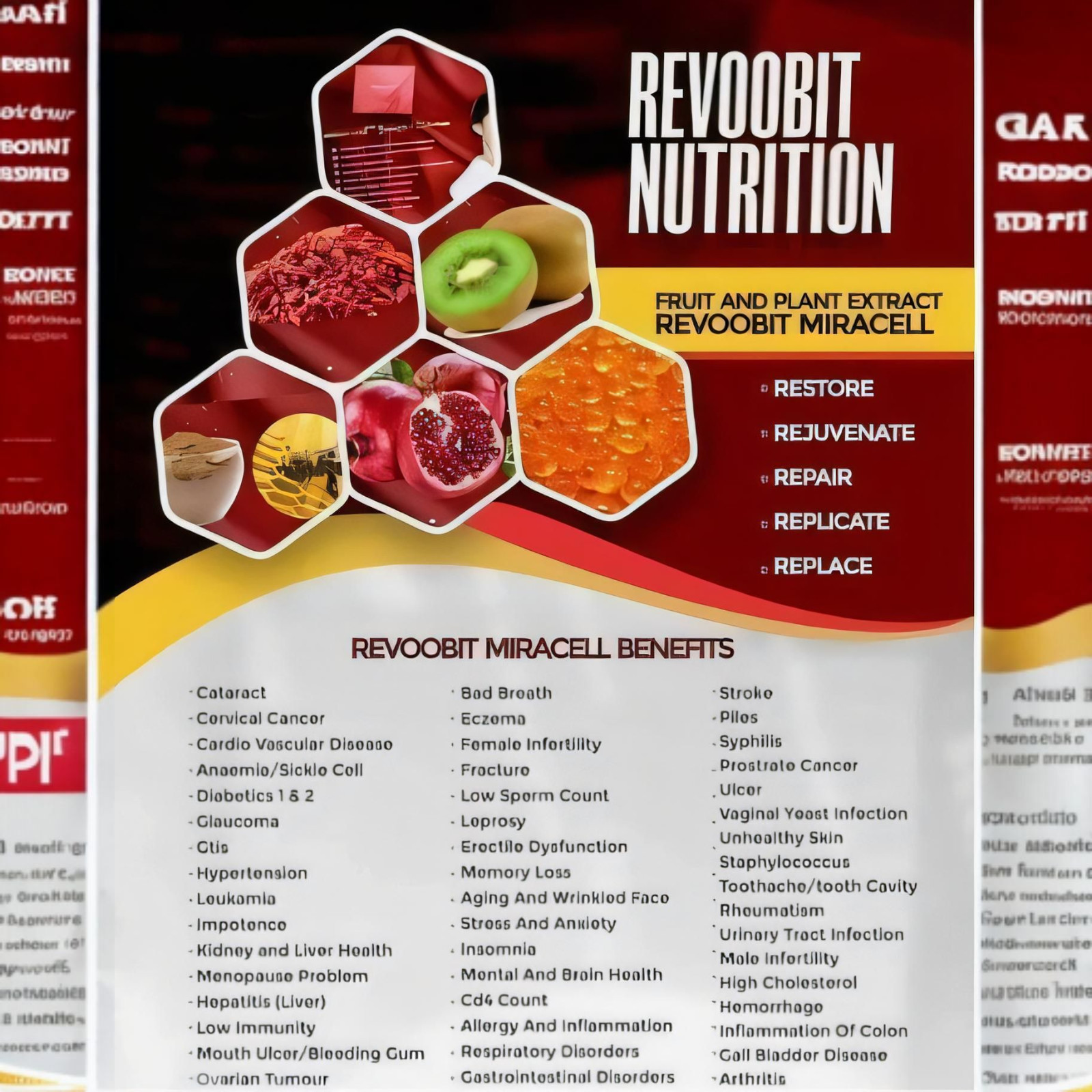 2 Box Miira-cell+ plus by Revoobit International 48 Sachet Stem Cell Nutrition