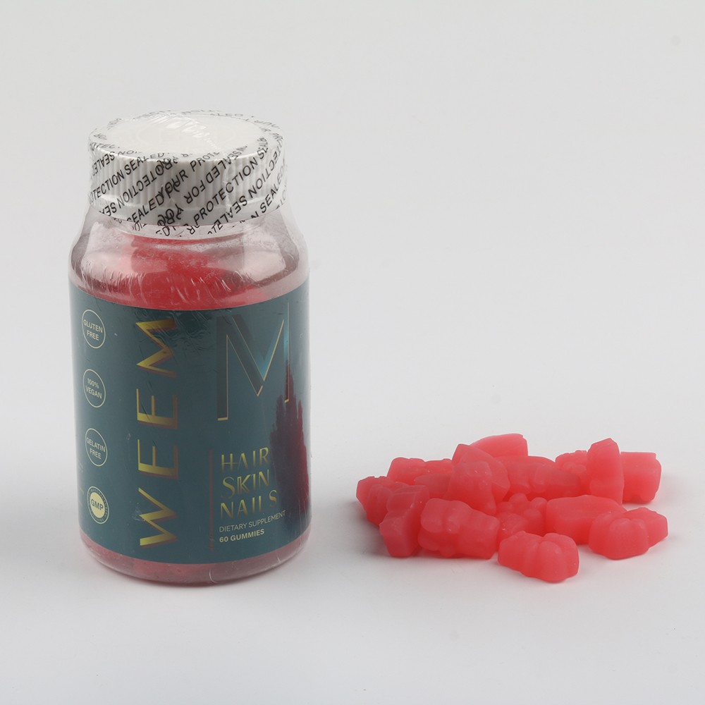 WEEM Hair Skin plus Nails Gummy Vitamins Supports Wellness Hair Vegan Biotin