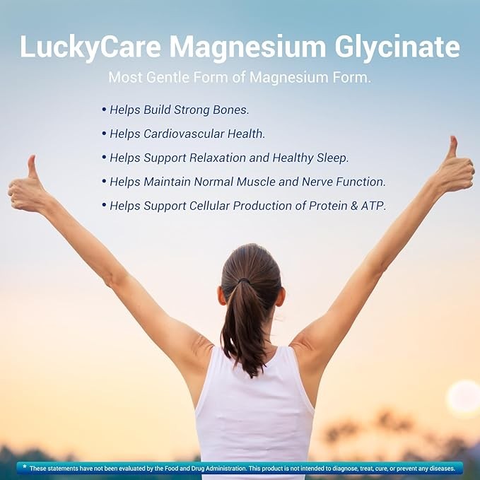 Magnesium Glycinate 500mg-60/120/240Capsule For Sleep Stress Relief Support Bone