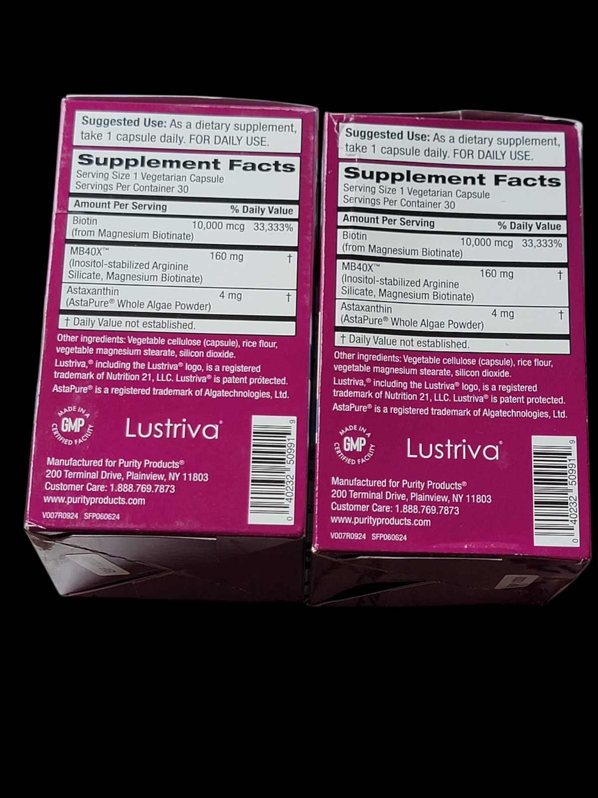 2X Purity Products My Biotin ProClinical MyBiotin Thicker Hair 30 Capsule 6/2027