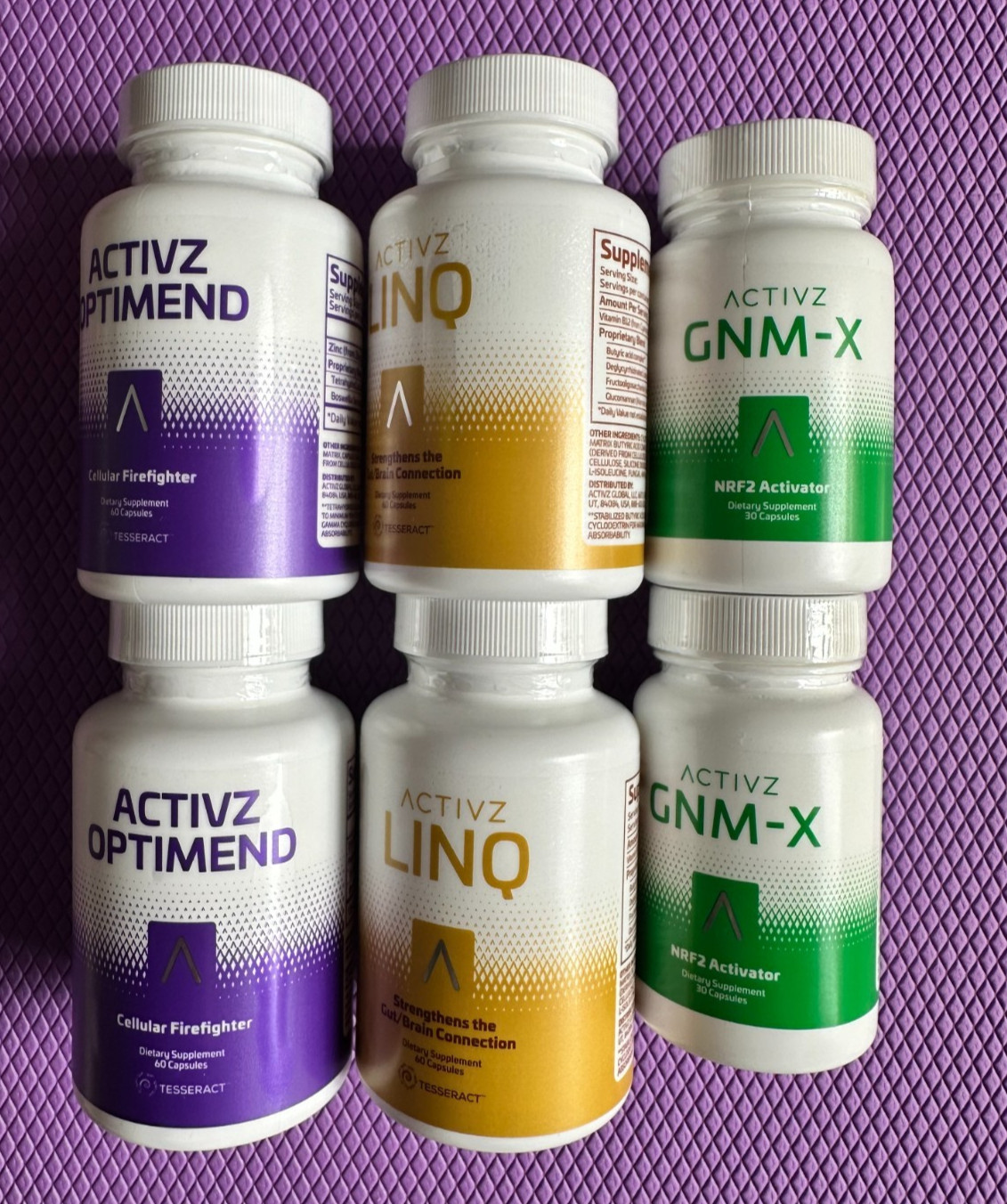 2 Sets of Authentic ACTIVZ TRIFECTA Combo: GNMX, Linq, Optimend. Exp 2026