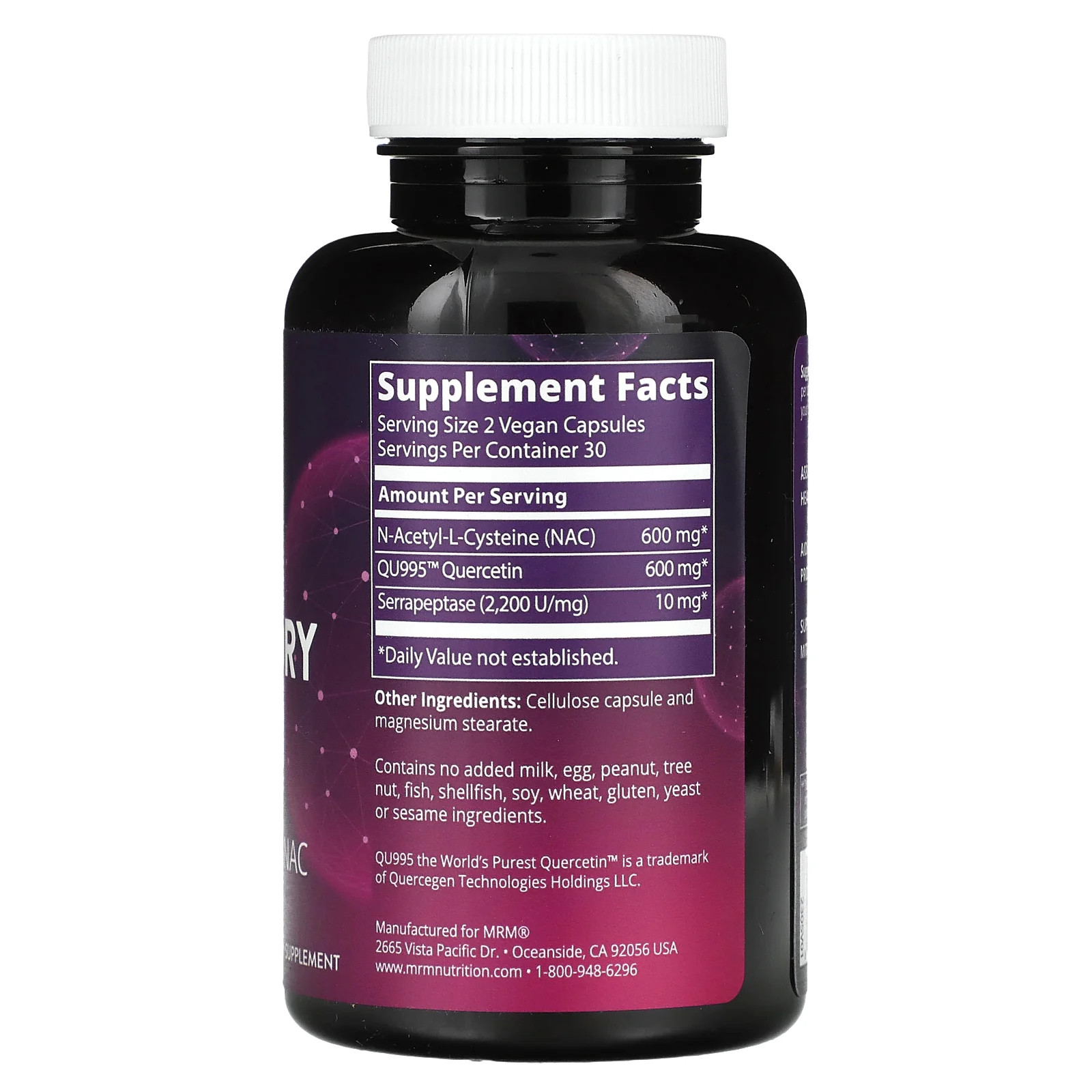 Respiratory Health with Quercetin + NAC, 60 Vegan Capsules
