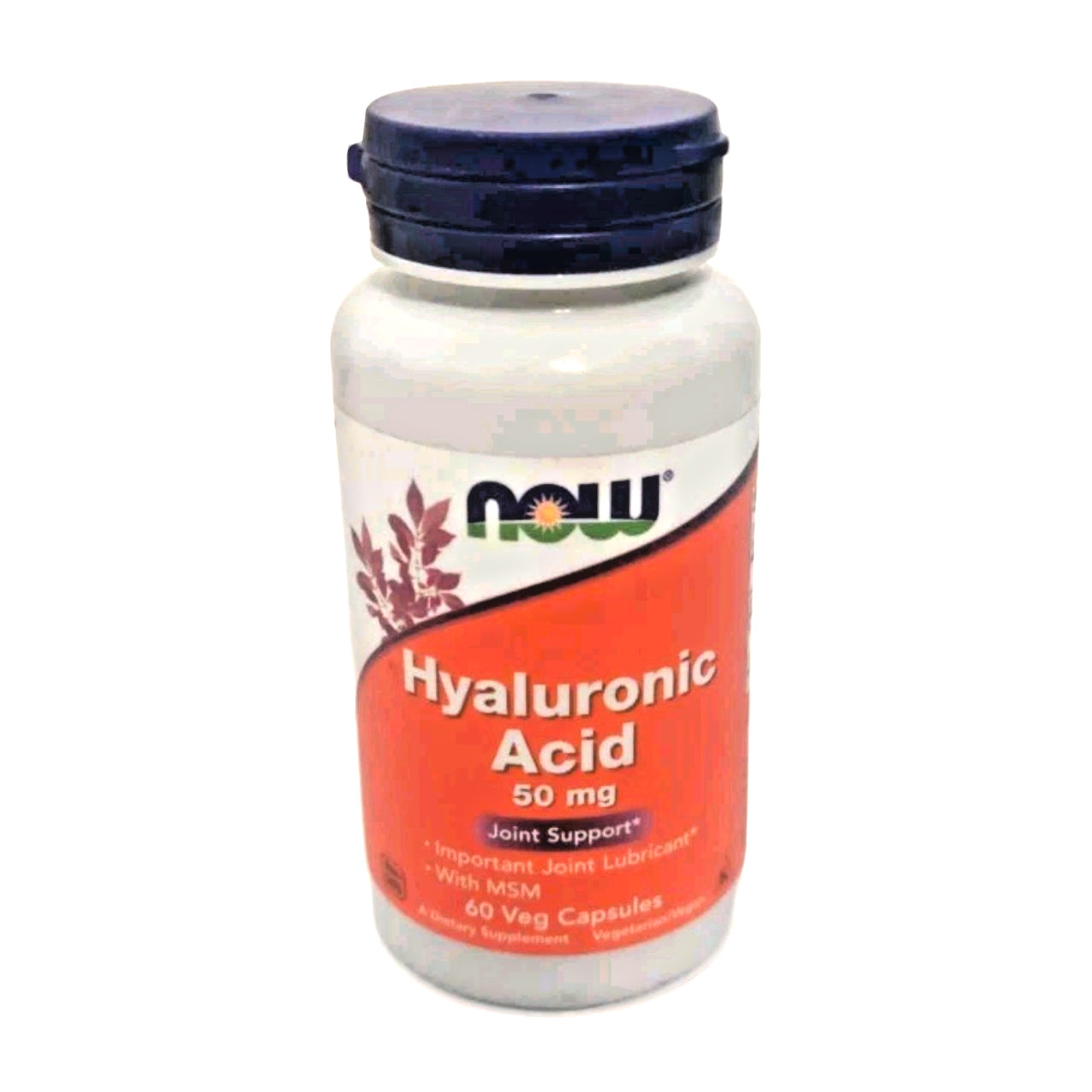 NOW Hyaluronic Acid with MSM 60 Veg Caps – Joint Support & Skin Hydration 02/26