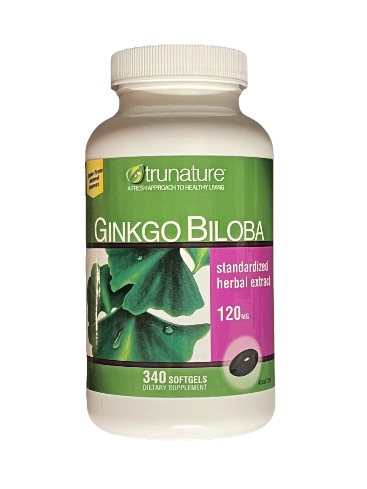 ✳️ Trunature GINKGO BILOBA 120mg, 340 softgels *** Support Memory *** EXP 4/28✳️
