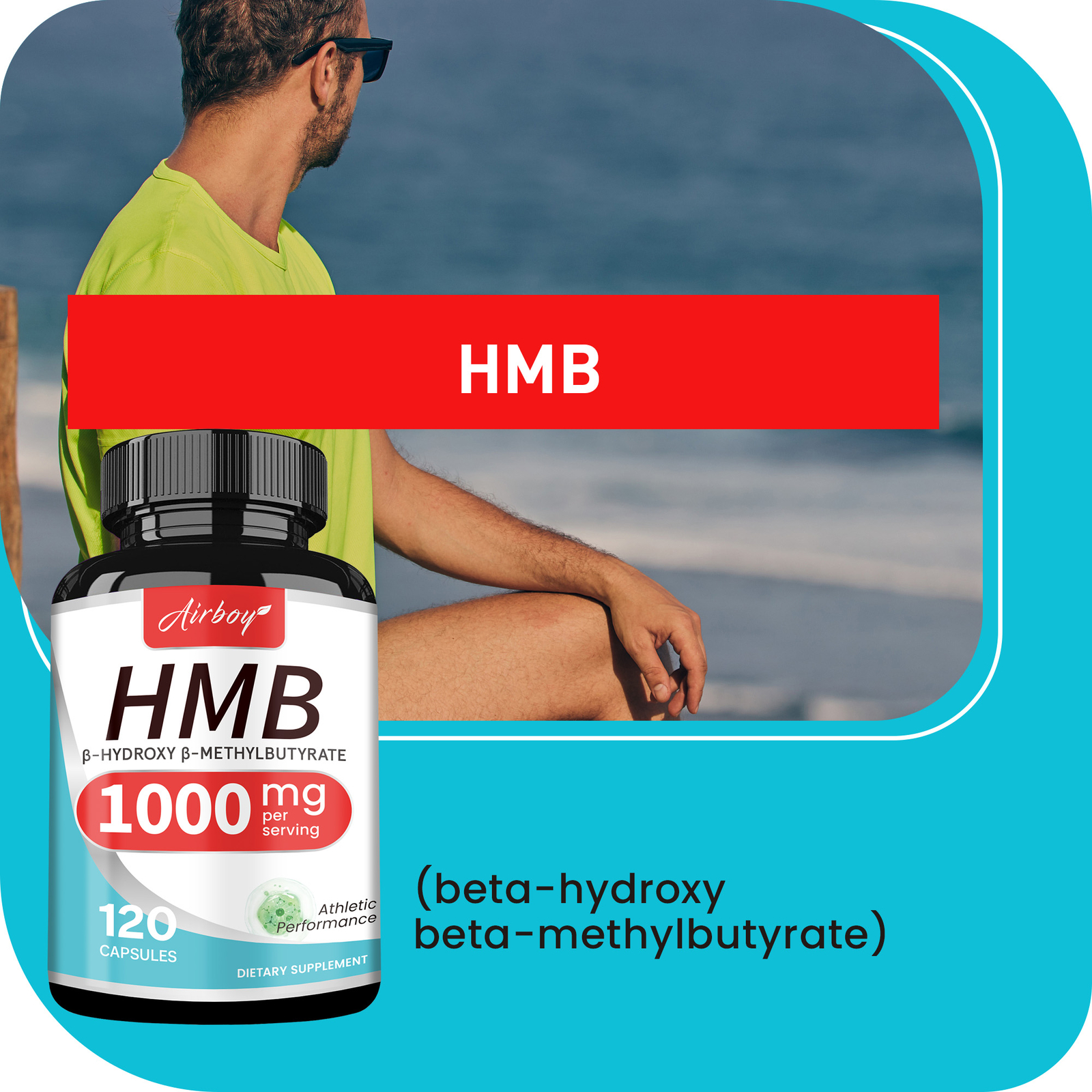 HMB Capsules 1000mg -Increase Strength,Fat Reduct,Maintain Muscle Cell Structure