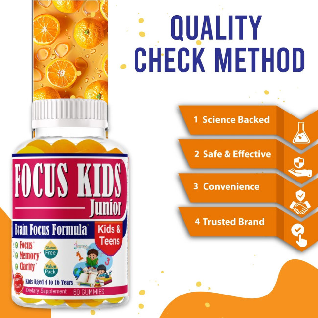 Smply Focus Ultimate Gummies ,Focus, Clarity & Memory Booster For Kids 20/12/25