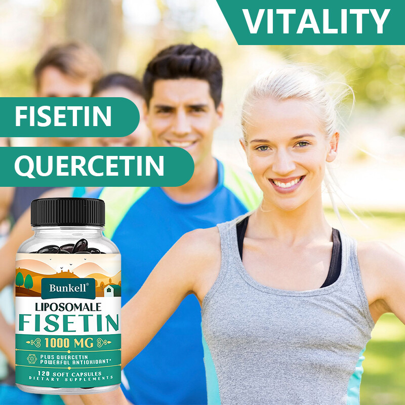 Liposomal Fisetin Softgels Quercetin High Potency 1000mg Antioxidant 120 Pills