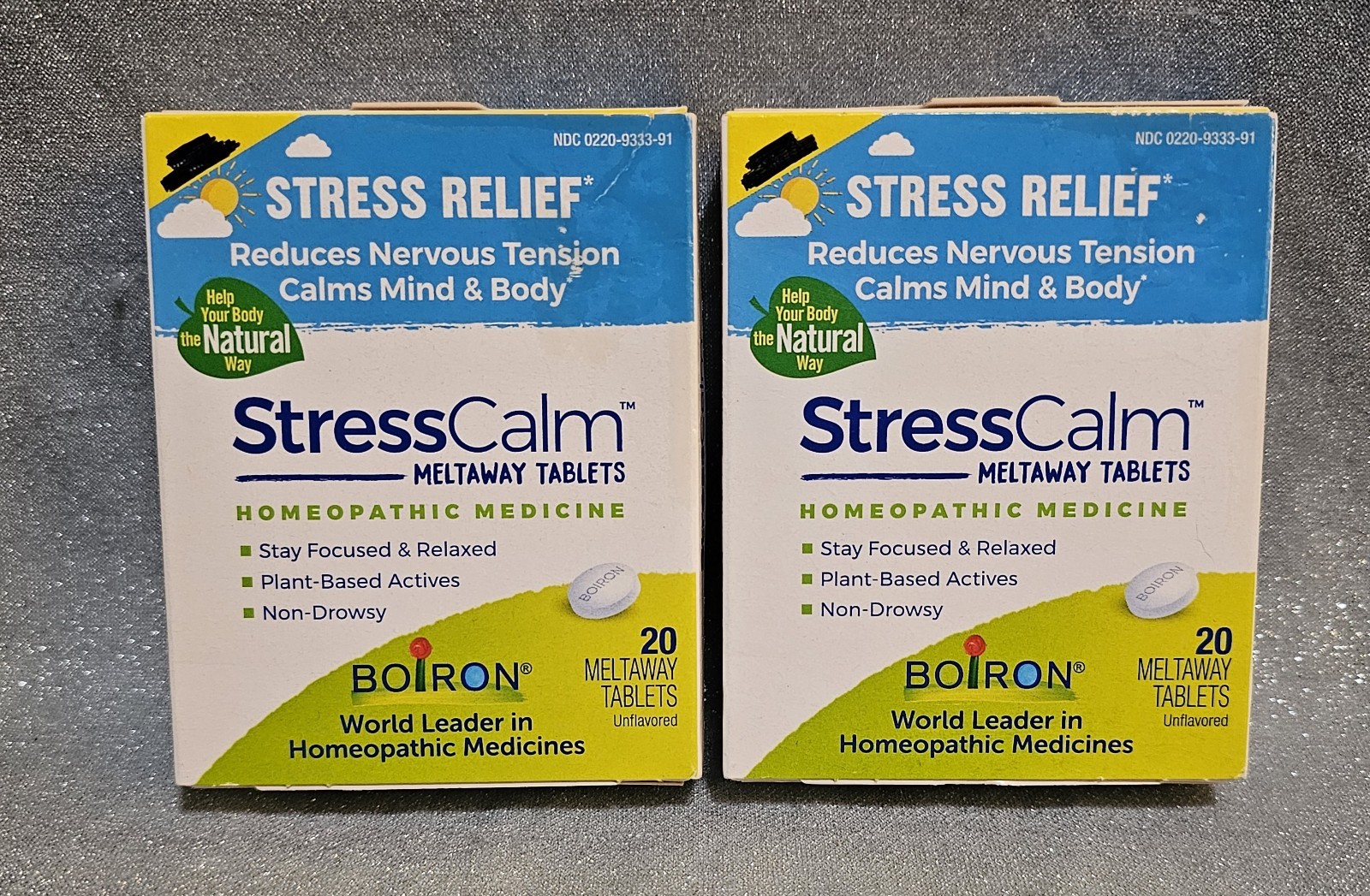 Boiron StressCalm Plant Powered Stress Relief Meltaway Tablets 40 Count-Sealed