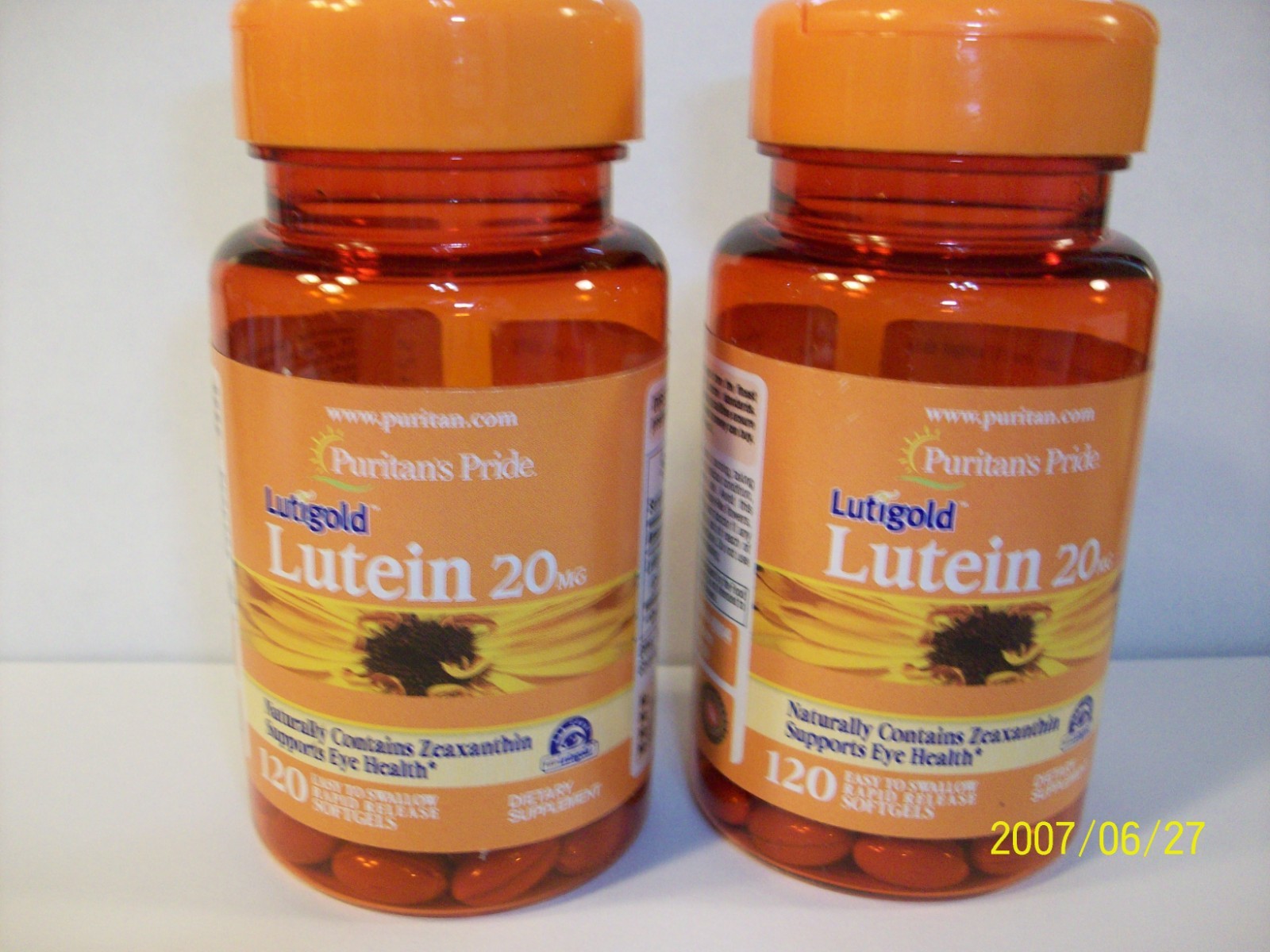 Lutein 20 mg with Zeaxanthin 120 Softgels (2 Pack) Supports Eye Health