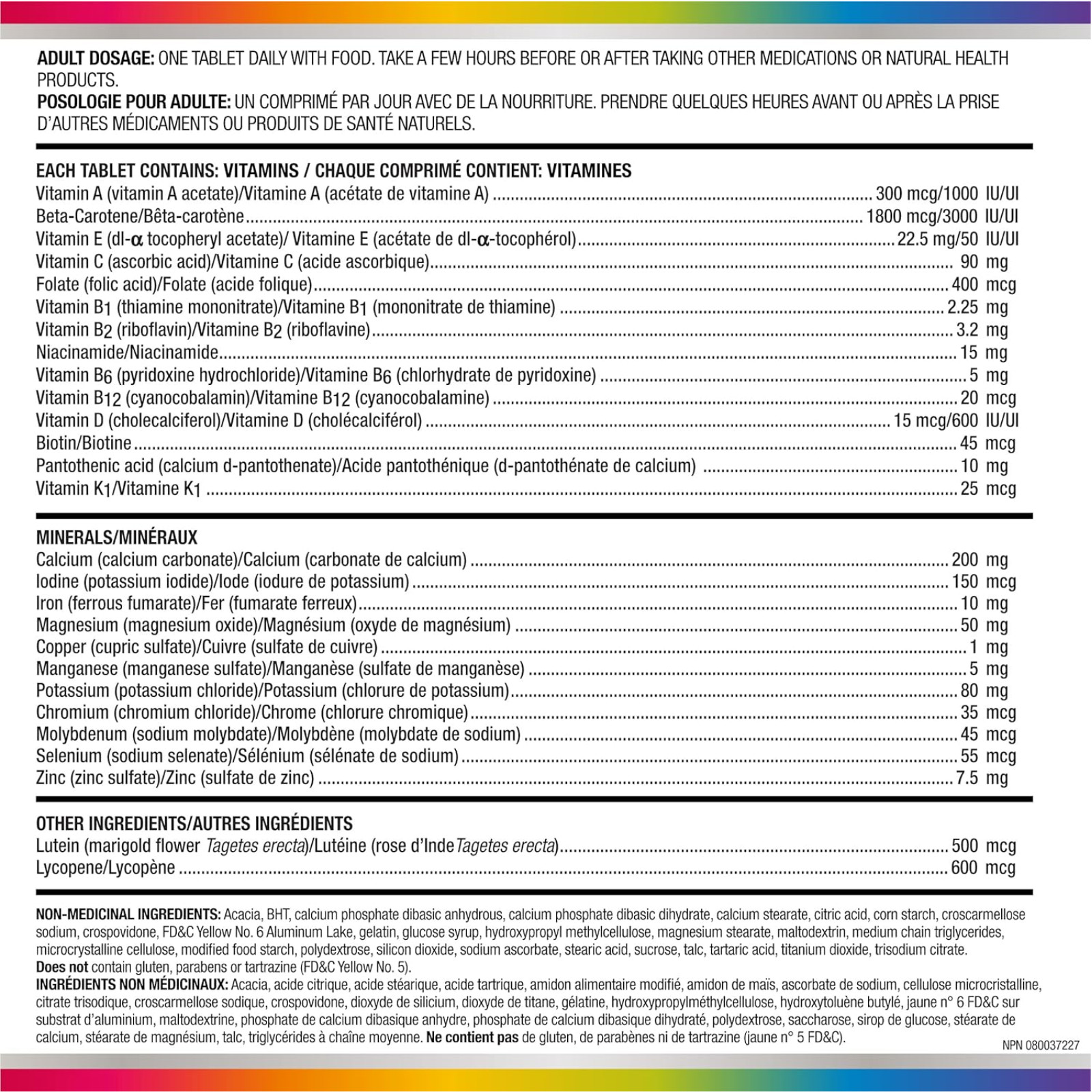 Centrum Adult Forte Multivitamin Minerals 100 Tablets Men Women