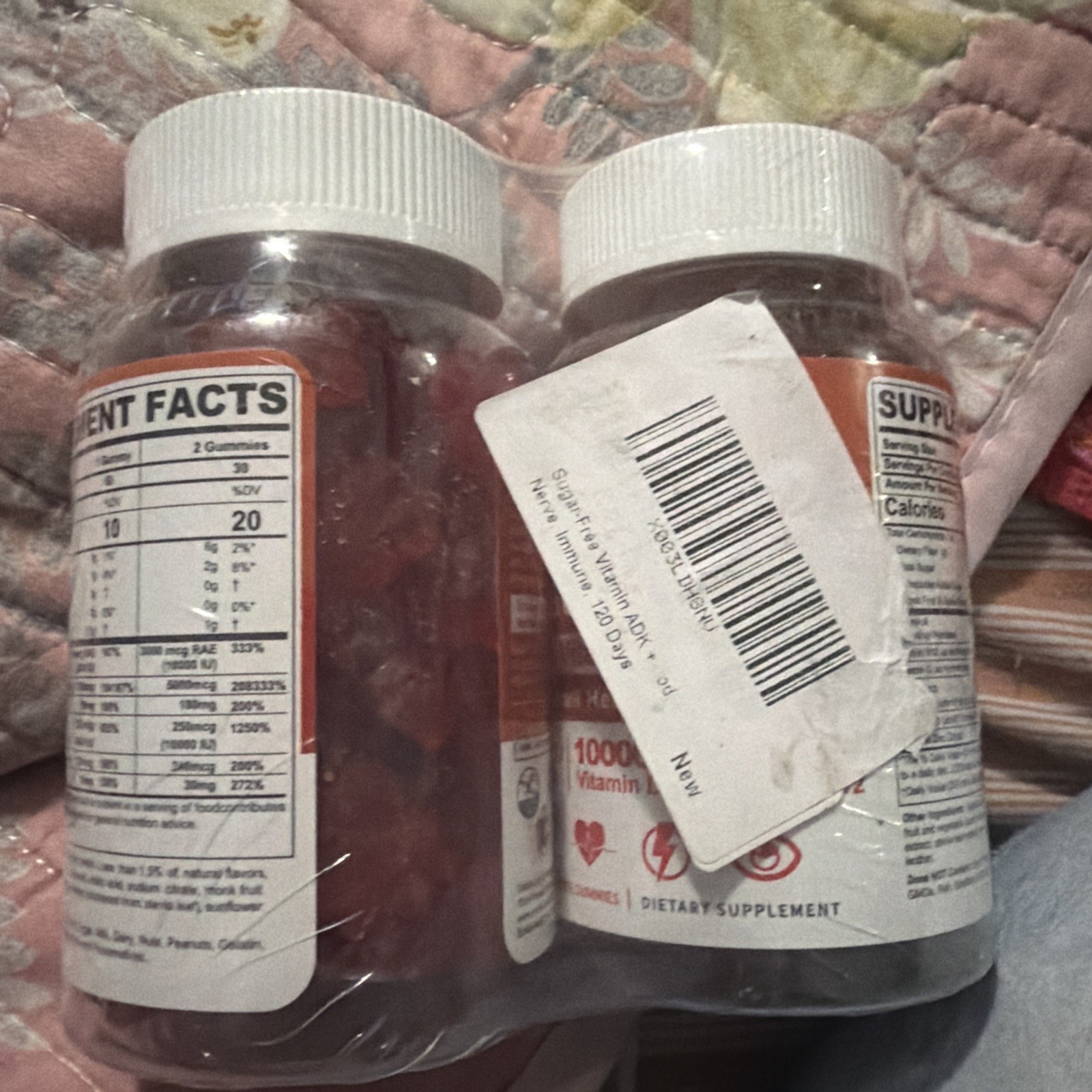 Sugar-Free ADK+Vitamin B12 Gummies – Vitamin D3 K2 10000IU/ 5000IU B12 5000mc…
