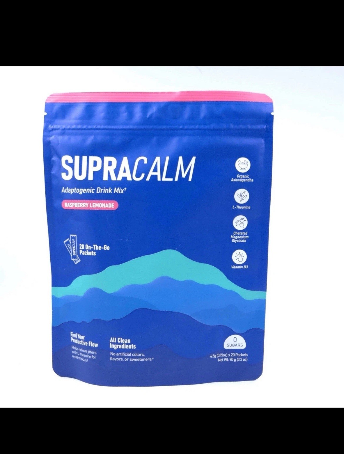 Supracalm Powdered Drink Packets (20) Relaxation & Focus No Sugar/GMO Exp 8/26