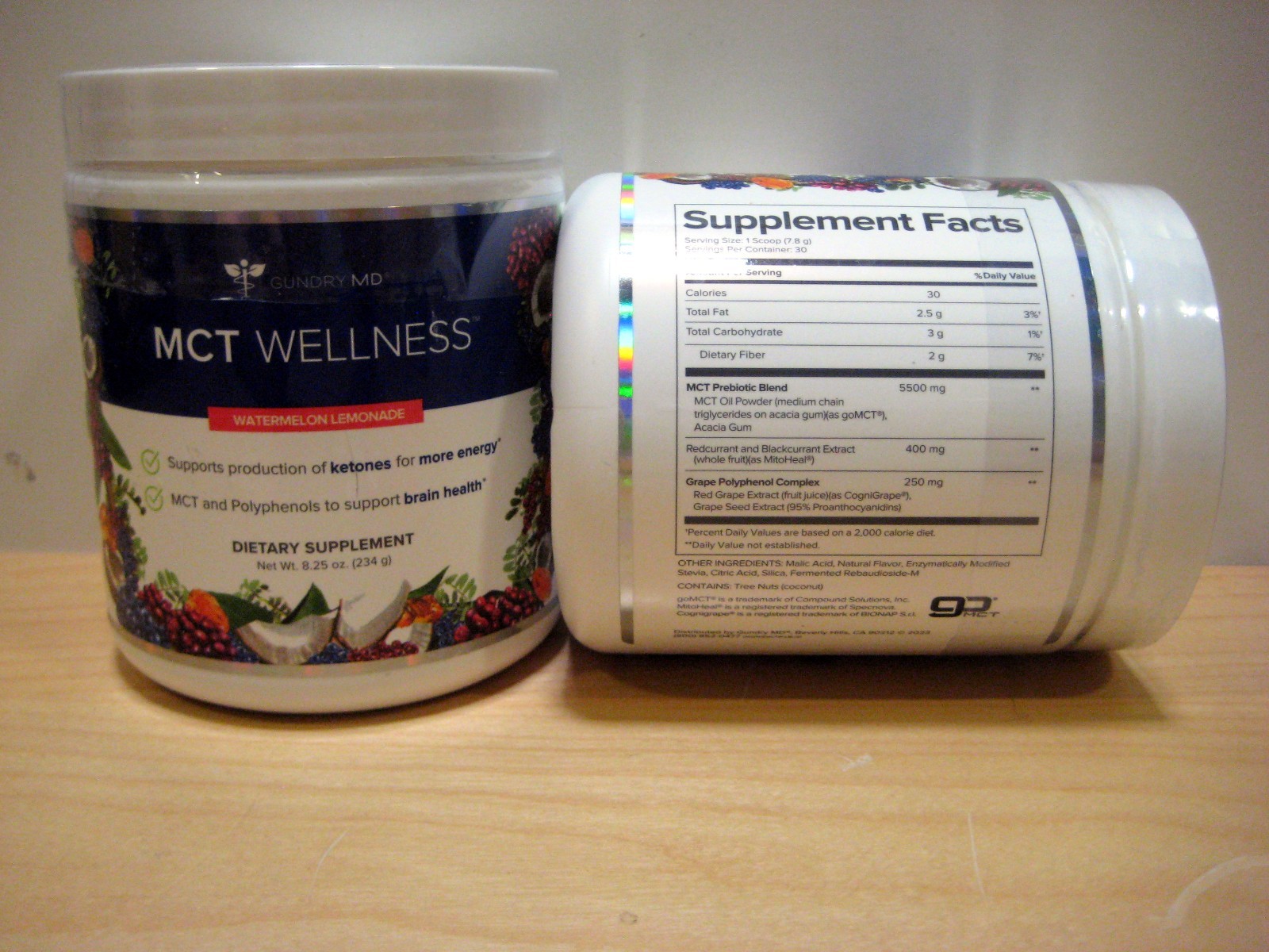 (Qty-2) MCT Wellness (Gundry MD) Dietary Supplement: Watermelon Lemonade 8.25 oz