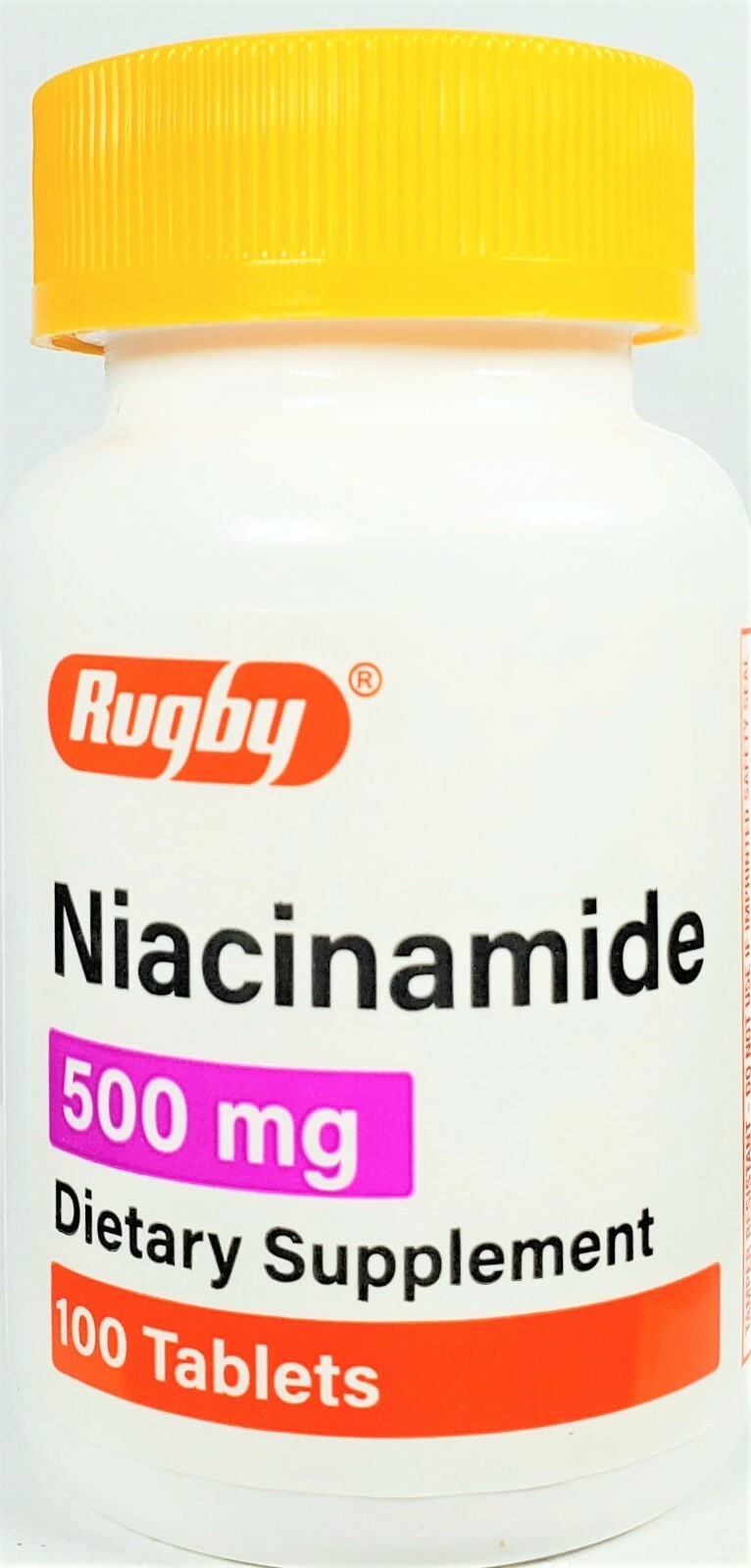 Rugby Niacinamide 500mg 100ct Tablets -Expiration Date 09-2024