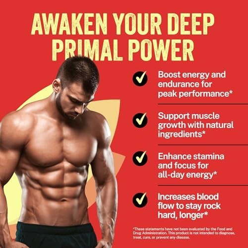 Men’s Health Supplement Energy Stamina Strength Booster Capsules