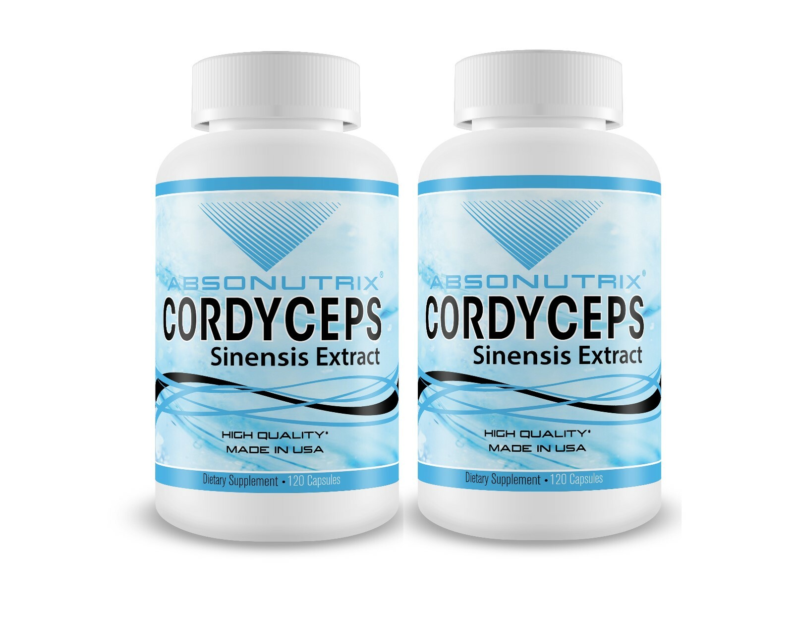2 Absonutrix Cordyceps Sinensis Extract 1000mg Energy 120 vegetable caps natural