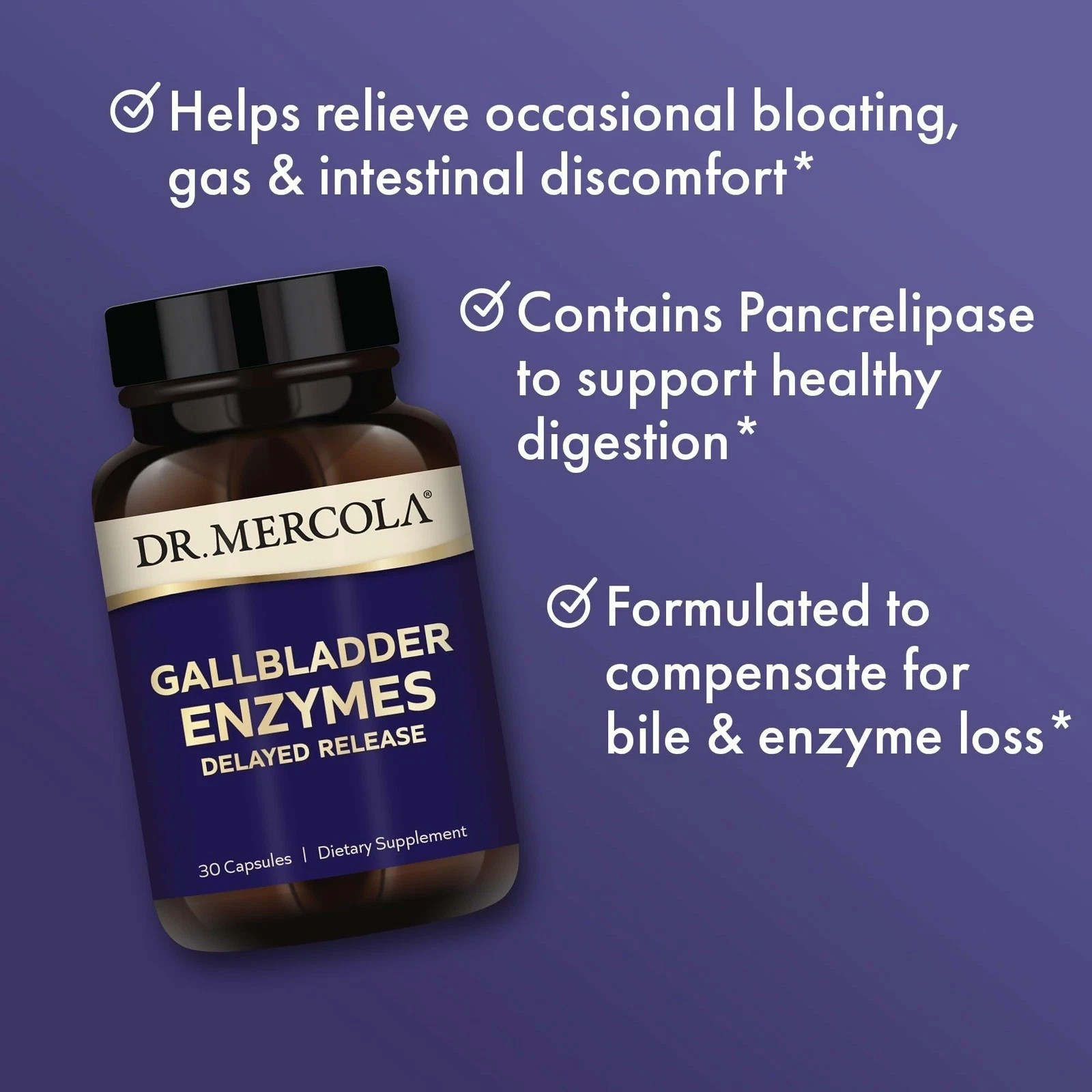 Dr. Mercola, Gallbladder Enzymes, 30 Capsules