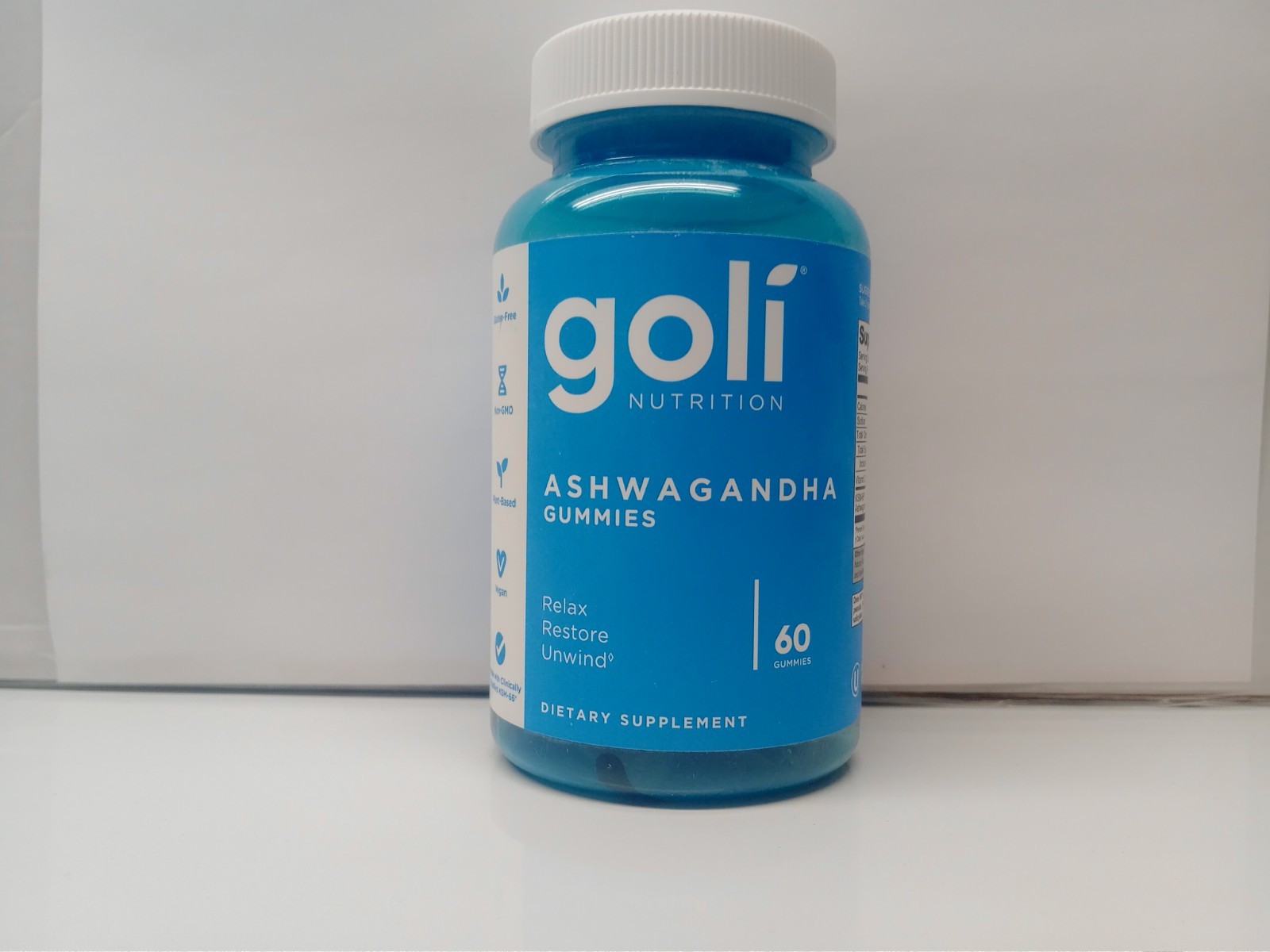 Goli Ashwagandha & Vitamin D Gummy Mixed Berry KSM-66, Vegan, Non-GMO 60 Count