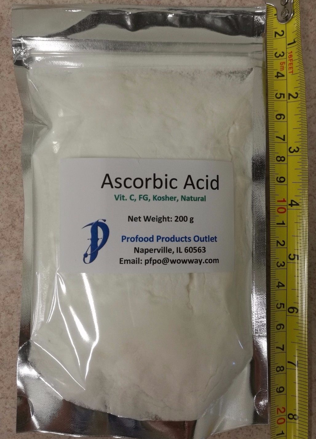 Ascorbic Acid, Vitamin C Powder,200g, 100% Pure, all natural