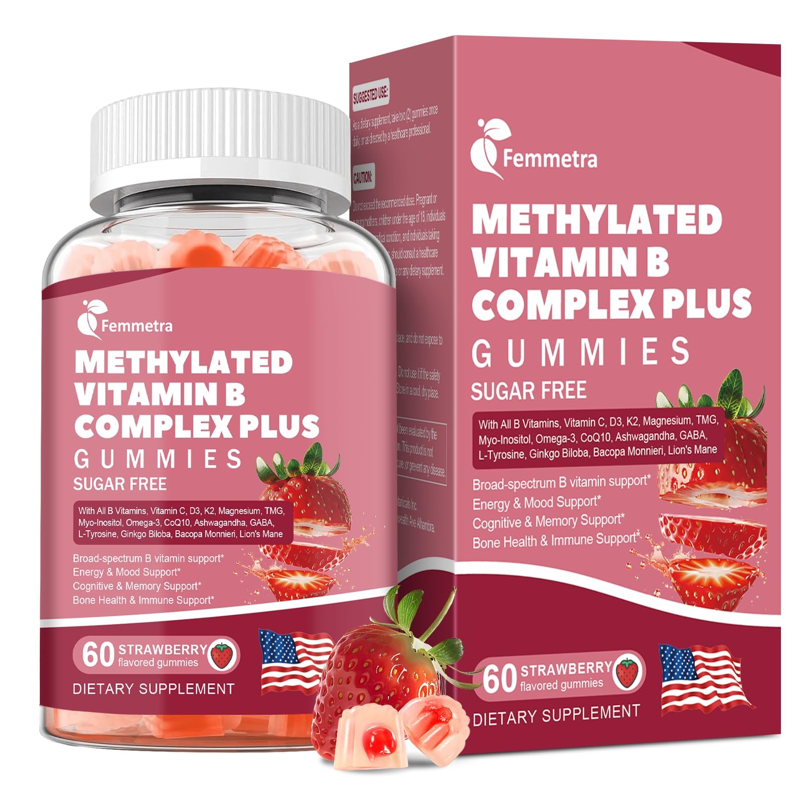 Ultra Methylated Vitamin B Complex Sugar Free Gummies – All B Vitamins + Vita…