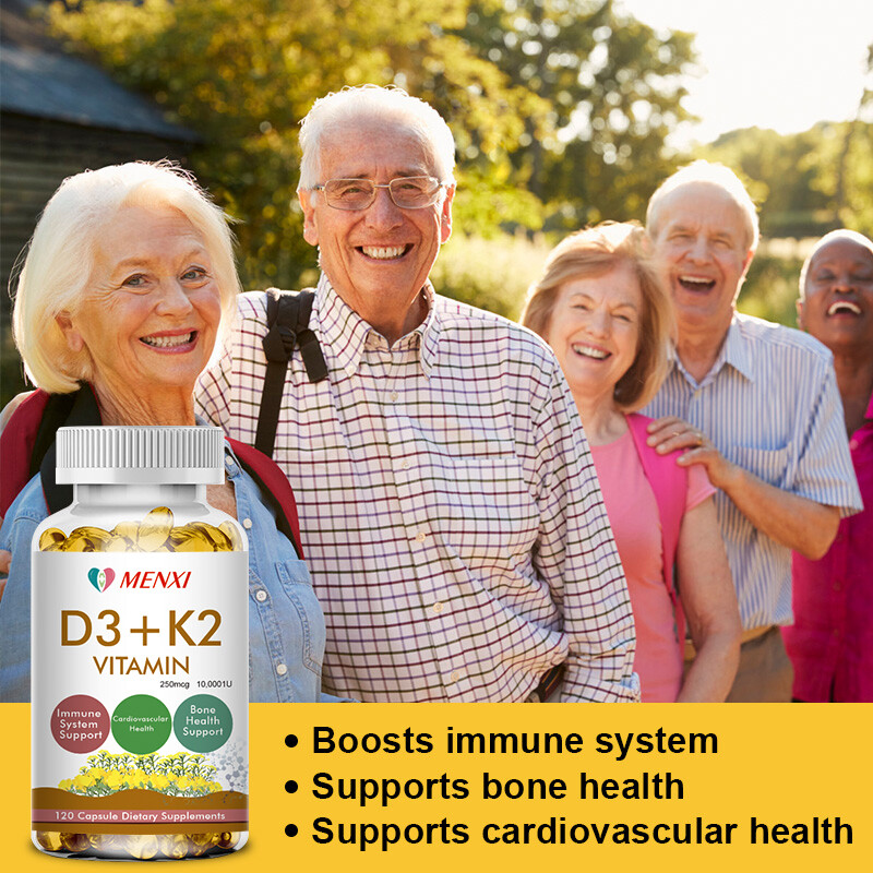 D3 K2 Capsules – MK7 & Vitamin C Synergy Immune Defense Bone Strength Cmplx 1-4p