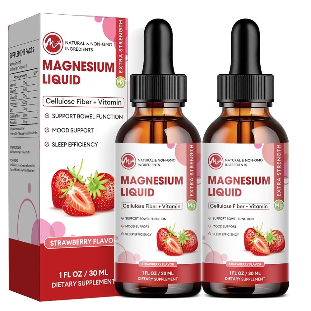 Magnesium Liquid Drops,1000MG Magnesium Glycinate & L-Threonine Mood Support