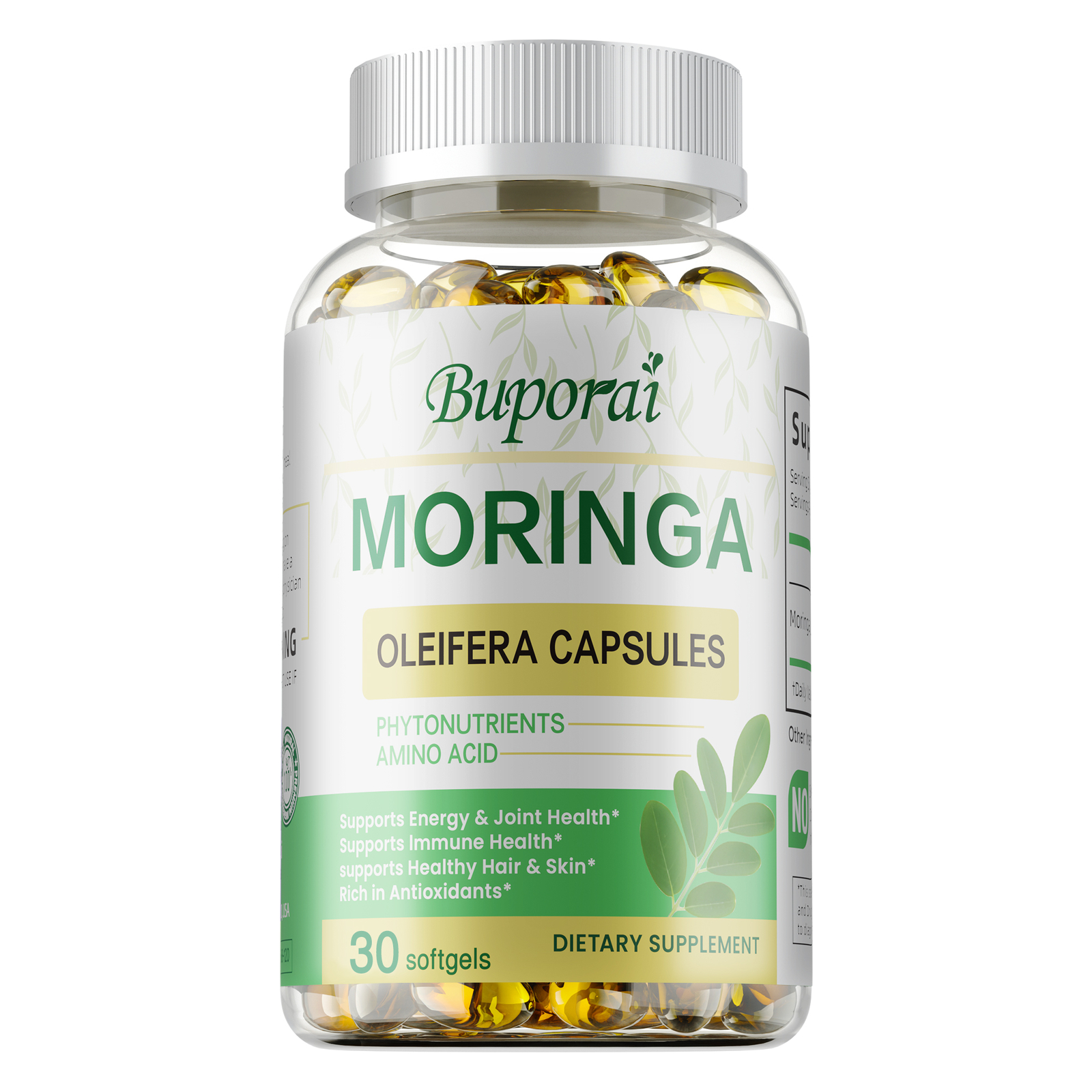 Moringa Leaf Capsules 1000mg – Gut Health, Metabolism and Immune Support