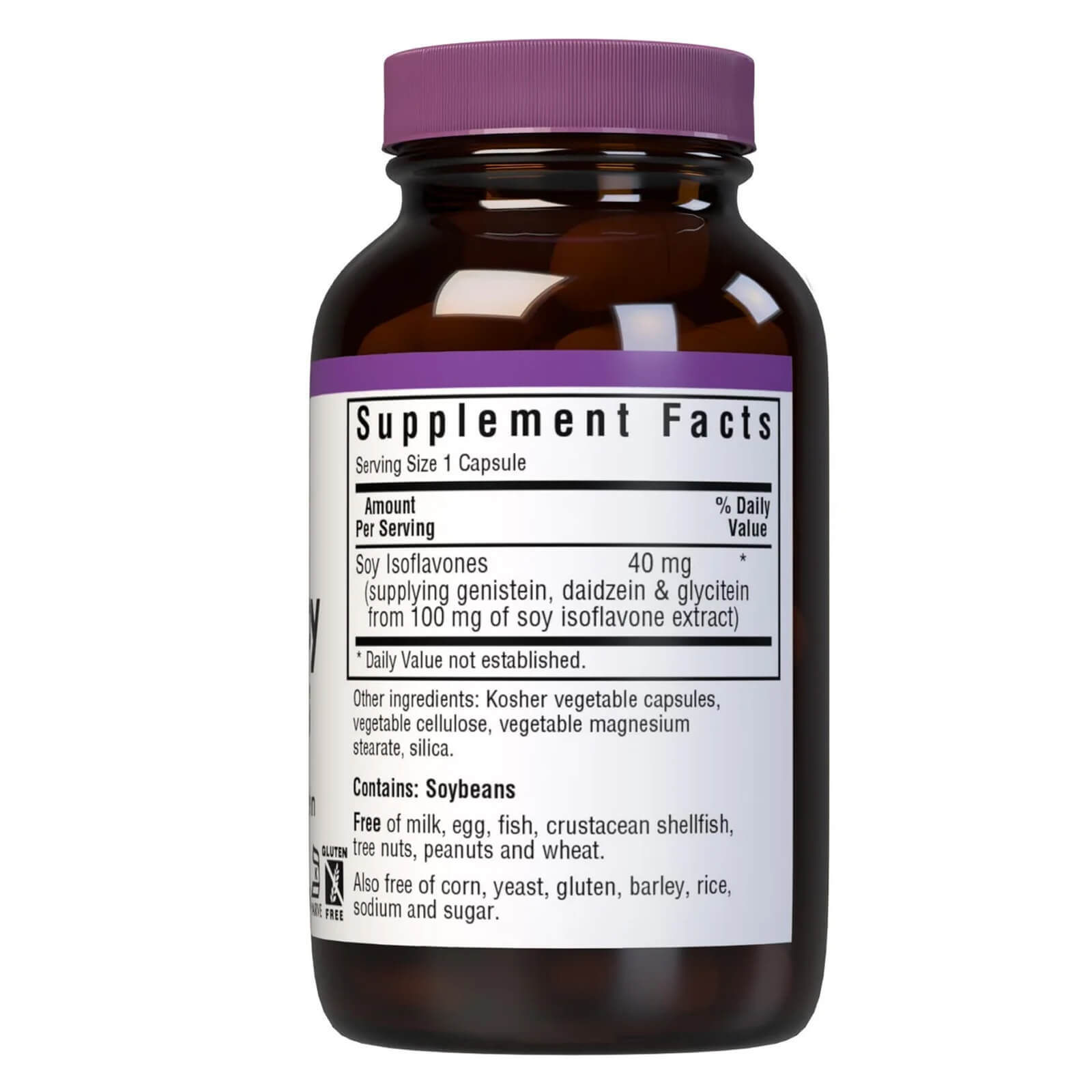 Bluebonnet Non-Gmo Soy Isoflavones 60 Vegetable Capsules, Endocrine Support