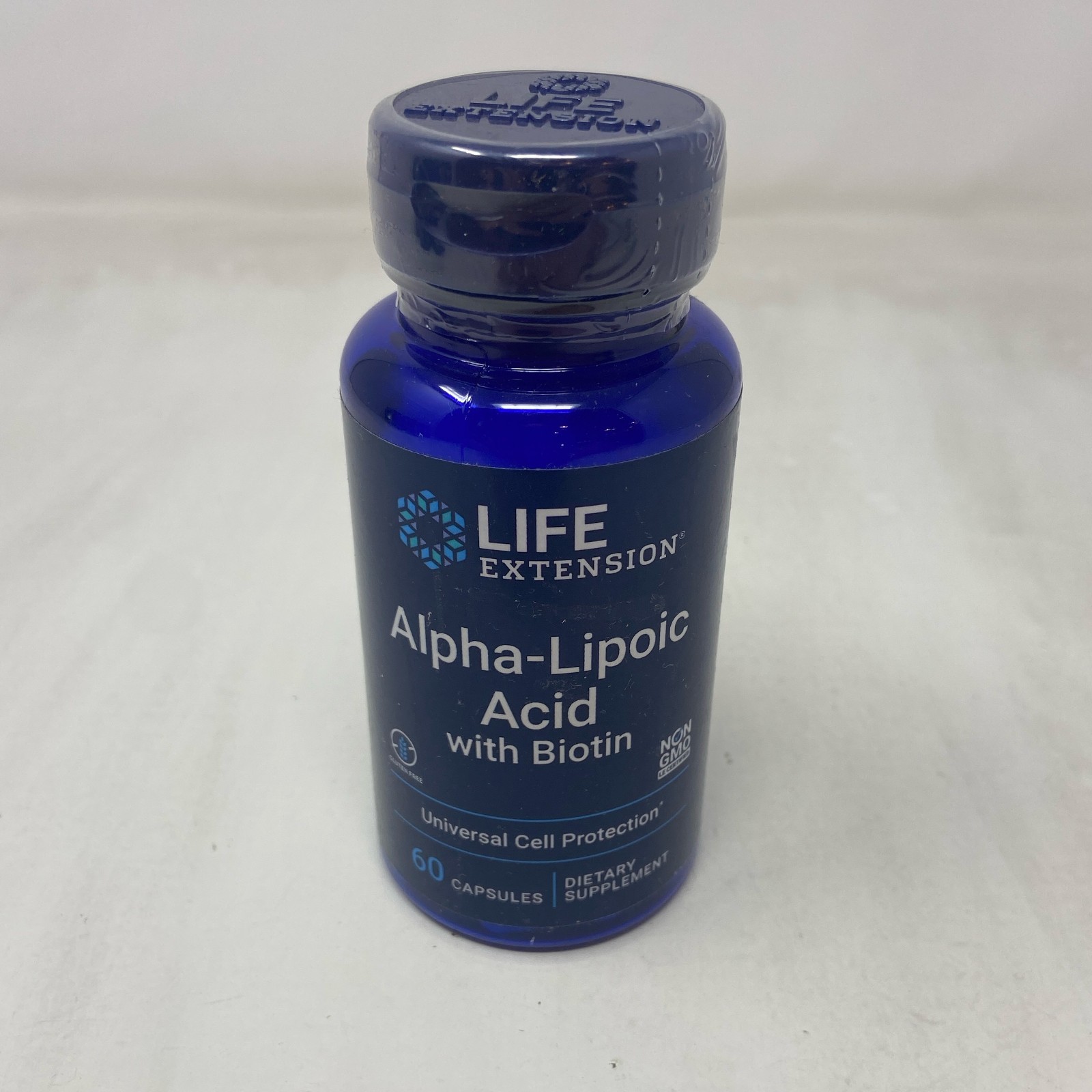 Life Extension Alpha-Lipoic Acid + Biotin, Blue, 60 Capsules