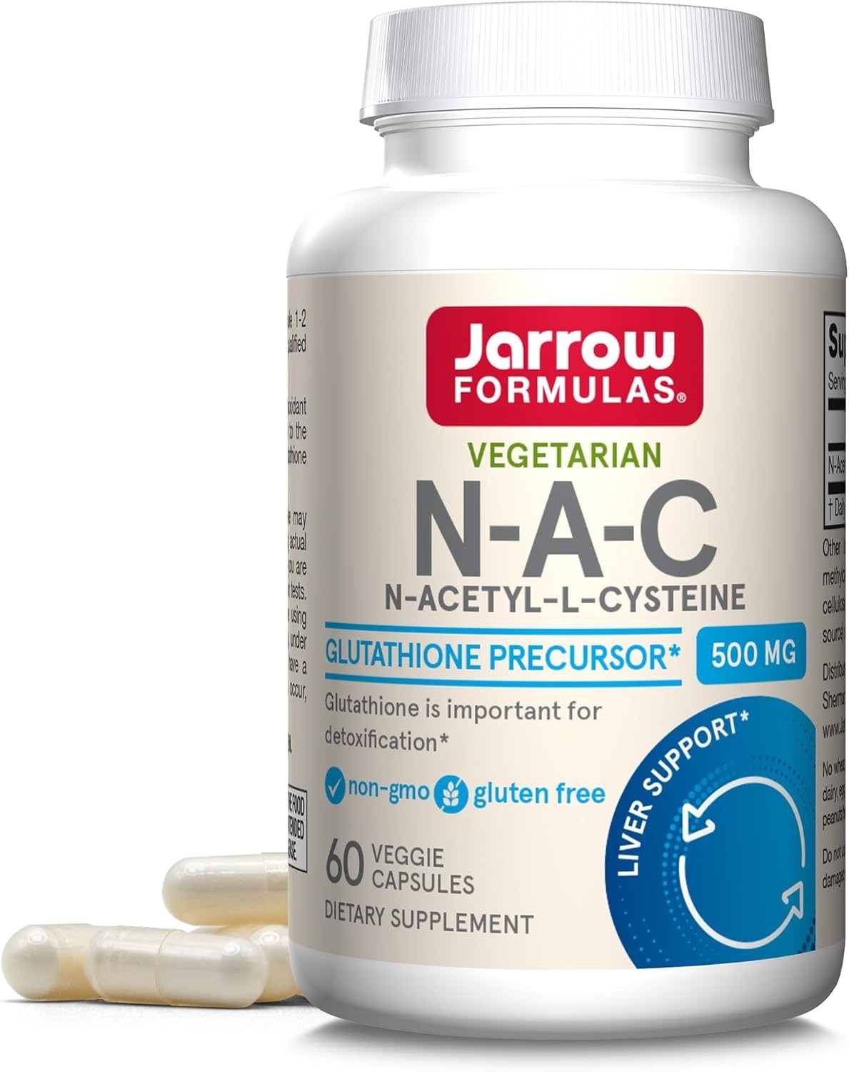 N-A-C 500 mg, Dietary Supplement, Antioxidant Support for Liver Health, 60 Ve…