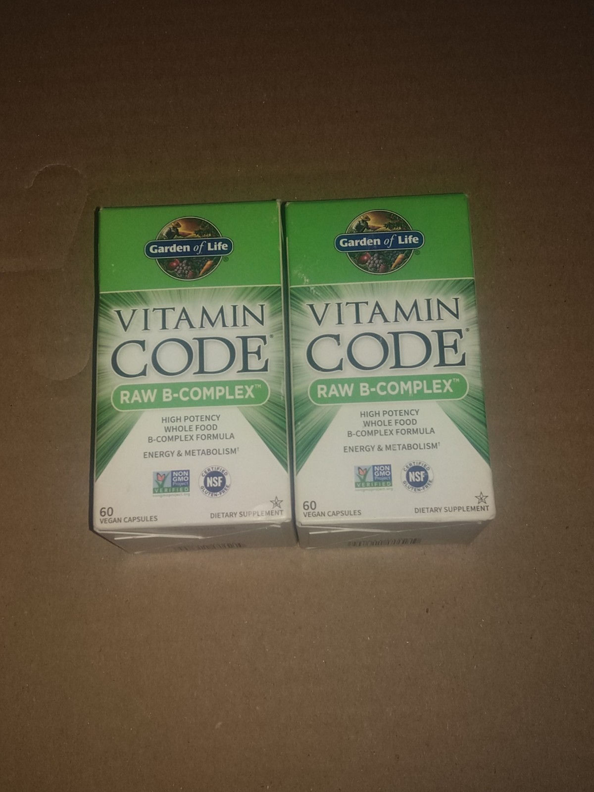 Garden of Life Vitamin Code Raw B-Complex 120 Total Vegan Caps Exp 1/27