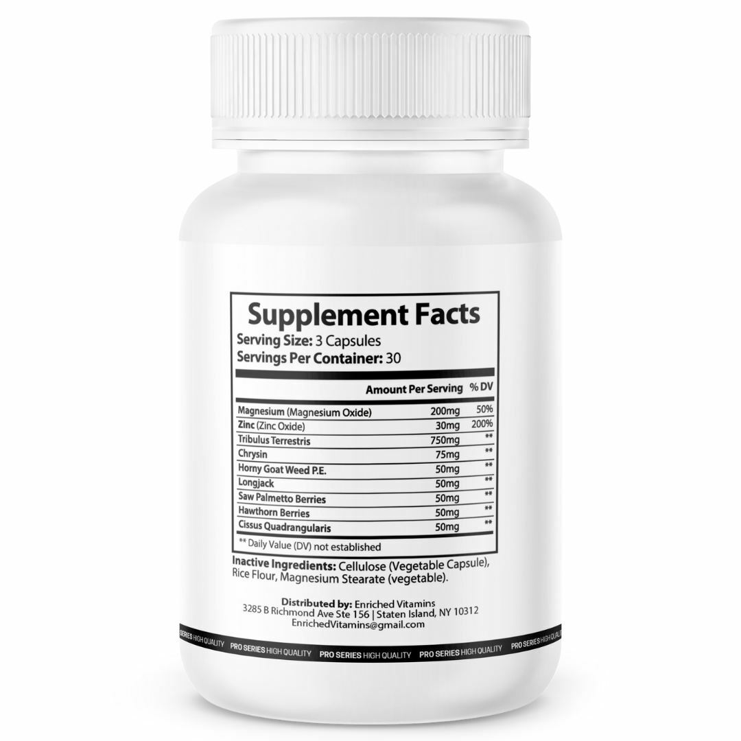 (1 BOTTLE) TESTO PRIME – Male Enhancement Testosterone Booster – 90 Caps