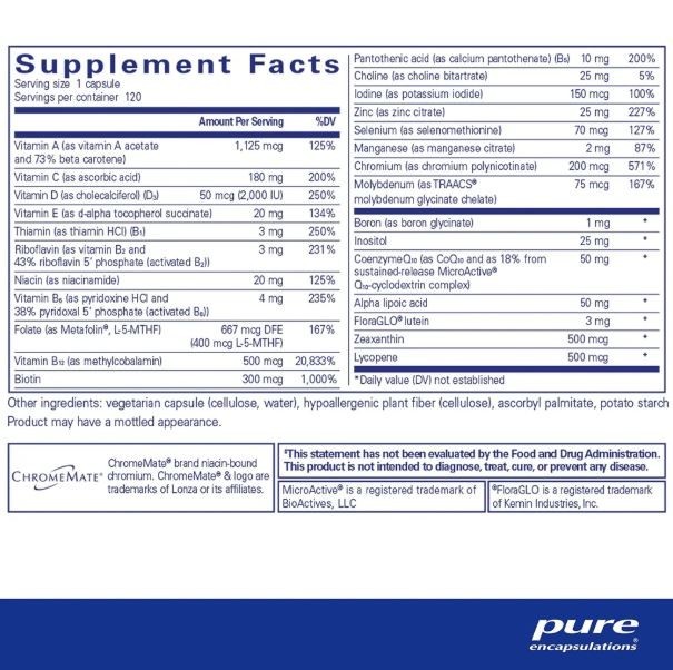 Pure Encapsulations O.N.E. Multivitamin 120 Caps Original new and sealed ✔✔