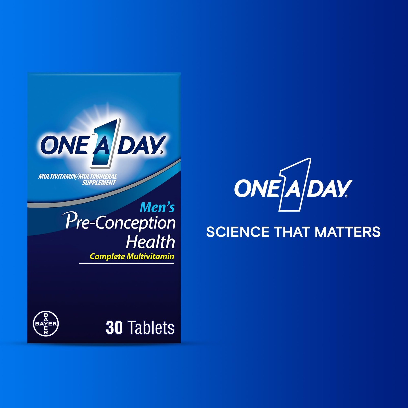 One A Day Men’s Pre-Conception Health Multivitamin to 30 Count (Pack of 1)