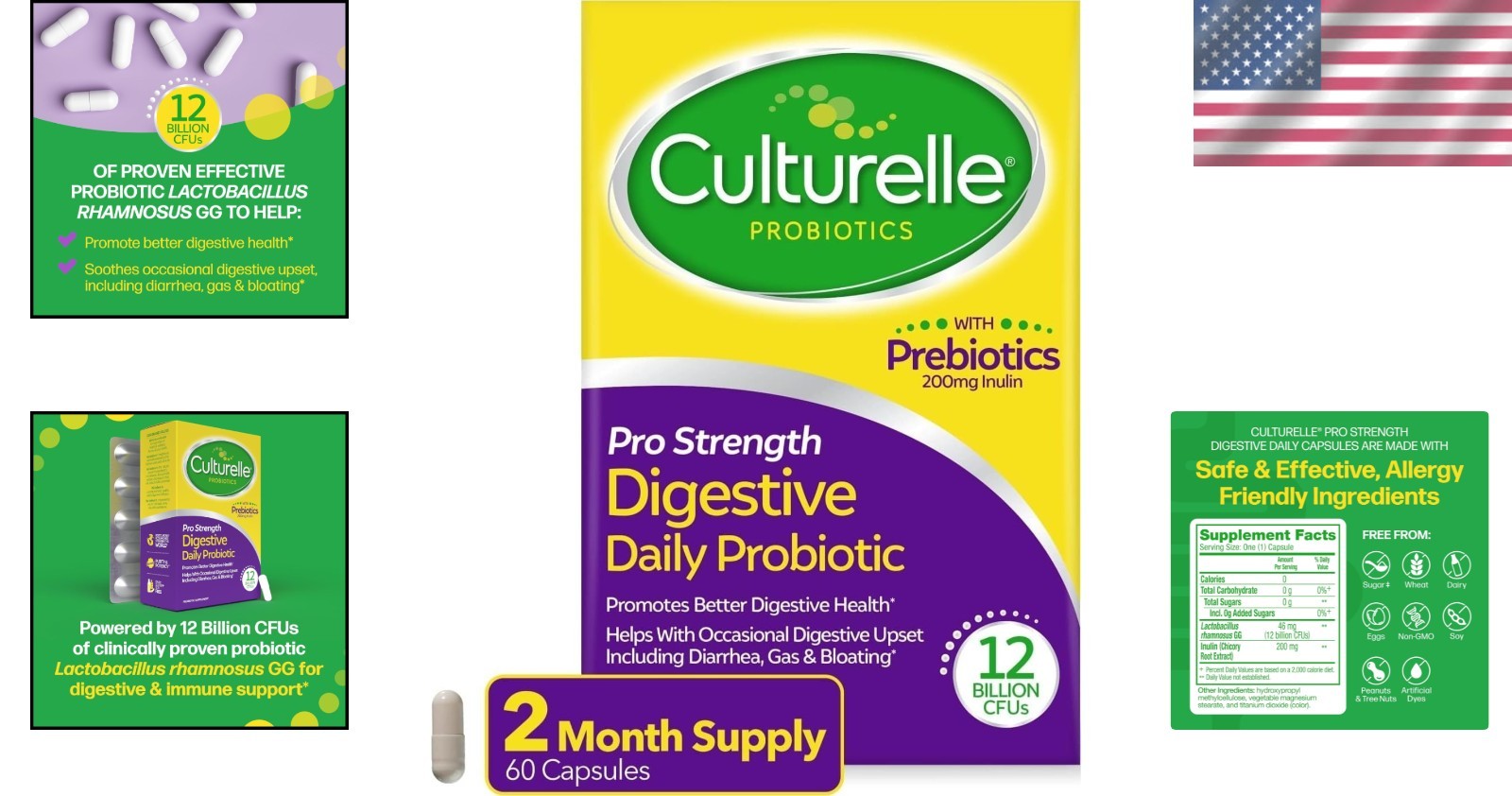 Daily Probiotics for Adults – 12 Billion CFUs with No Refrigeration Required