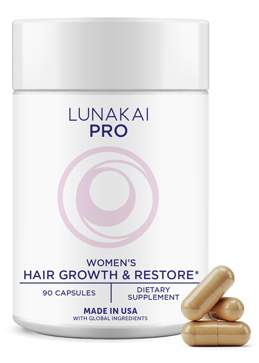 Lunakai Hair Growth Supplement for Women – 20 Nutrient
