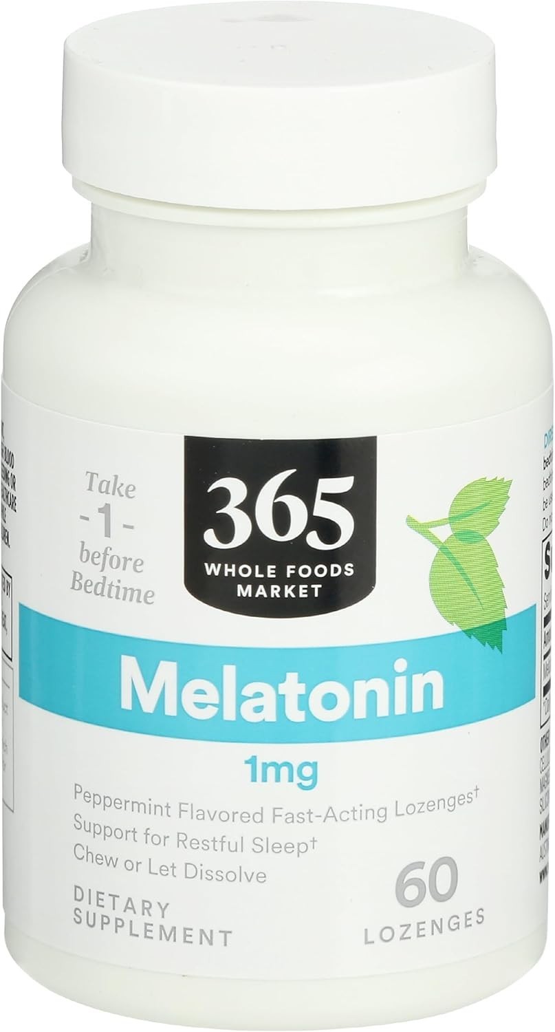 Melatonin Lozenges 1mg, Peppermint Flavor, 60 Count
