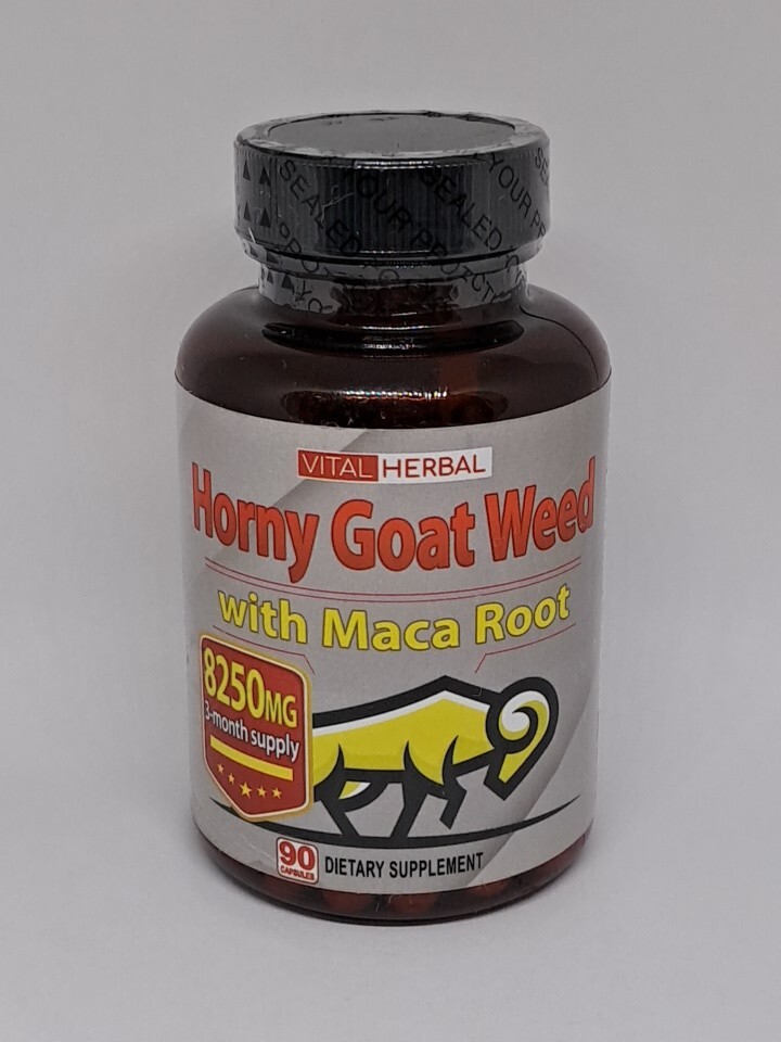 Horny Goat Weed 90 Capsules With Maca Root, Exp 09/2025