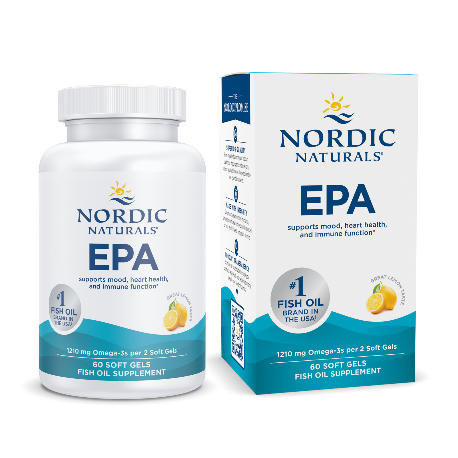Nordic Naturals EPA Lemon – Cardiovascular, Immune and Mood Health, 60 Count