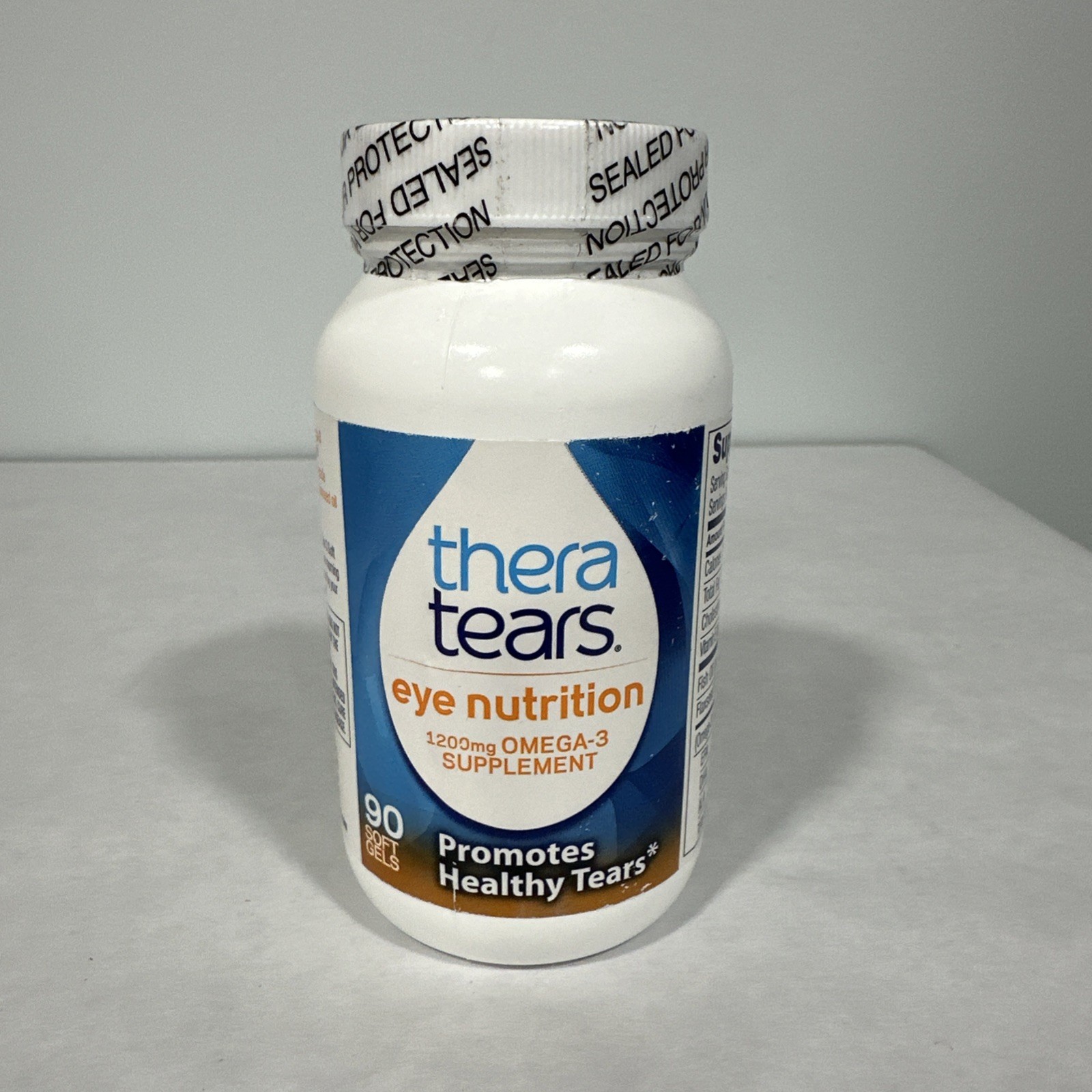 TheraTears Eye Nutrition Omega-3, promotes healthy tears, 90 soft gels, exp 9/27