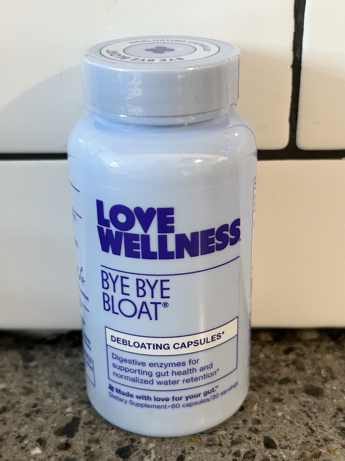 Love Wellness Bye Bye Bloat Digestive Enzymes Bloating Relief Exp 10/26